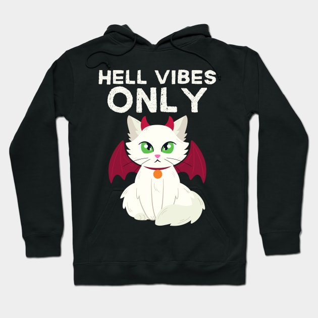 Creepy Cute Hell Cat Halloween Hoodie by ChasingTees